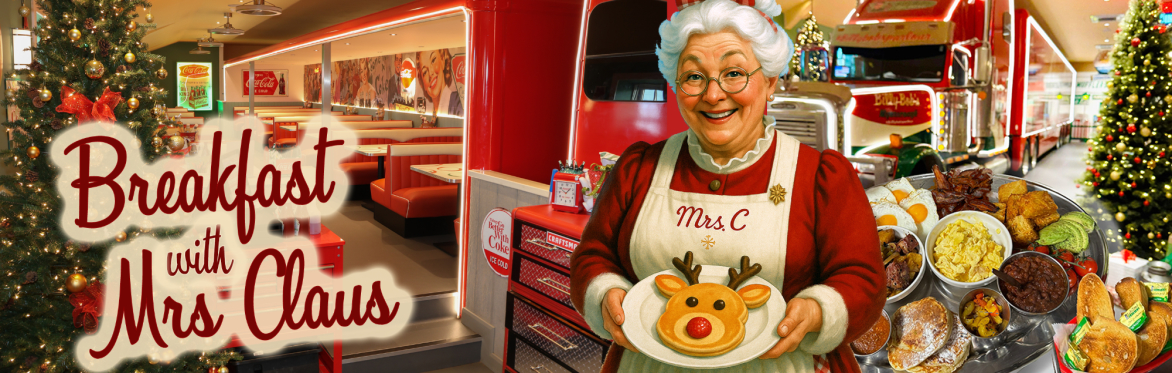 Breakfast with Mrs Claus on the Coca-Cola Truck at Billy Bob's Myerscough