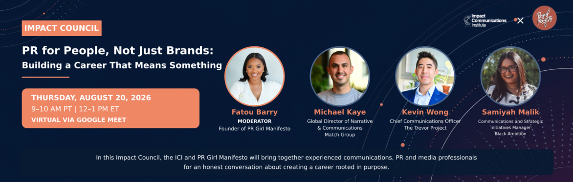PR for people, not just brands: Building a career that means something