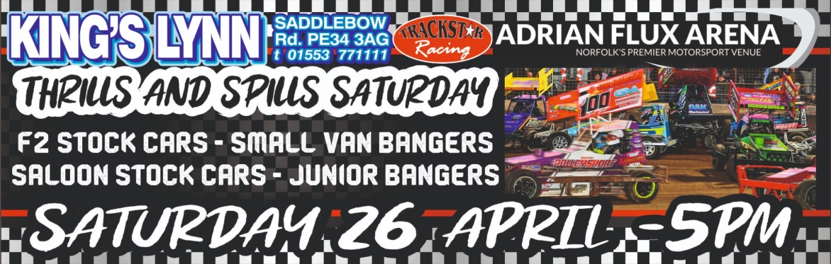 Thrills and Spills Saturday! F2 Stock Cars, Saloon Stock Cars, Small Van Bangers & Junior Bangers