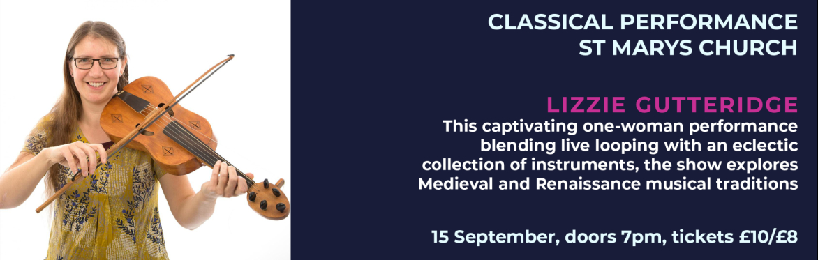 Elisabeth Tsai performer with details of the event 12th September Tickets £10/£8