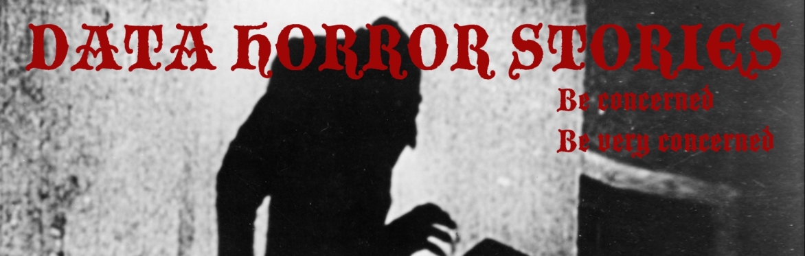 Is that Nosferatu I can see climbing the stairs? It can't be that must mean it is Data Horror Stories, yes it is it says it in goulish red writing that tells the foolish to be concerned bwoohahaha!