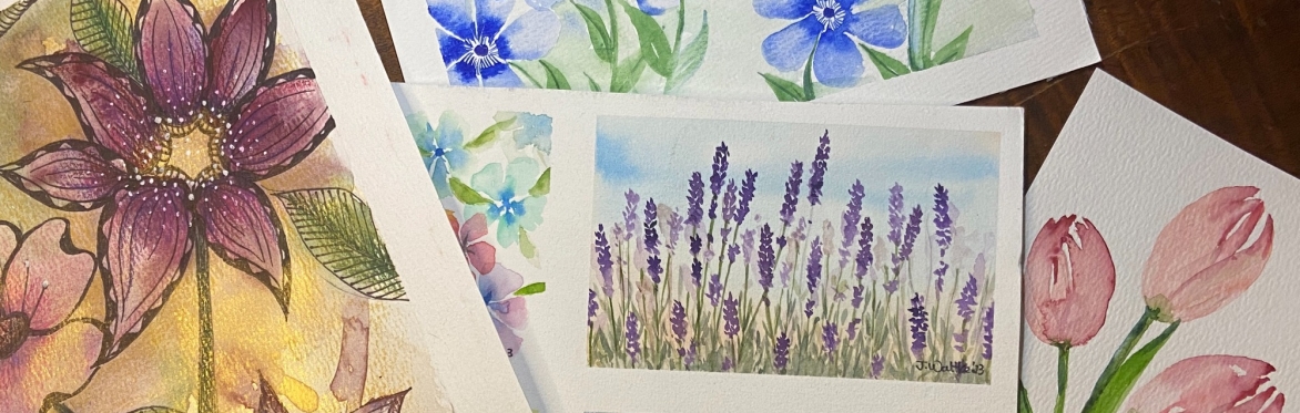Watercolour and mixed media: Flowers!