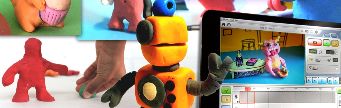 Plasticine creatures and an iPad