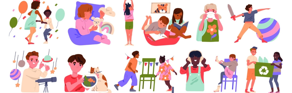 children and young people particiapting in a range of different every day activities