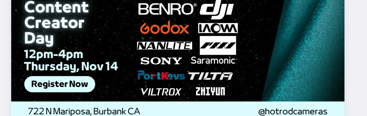 Content Creator Day at Hot Rod Cameras