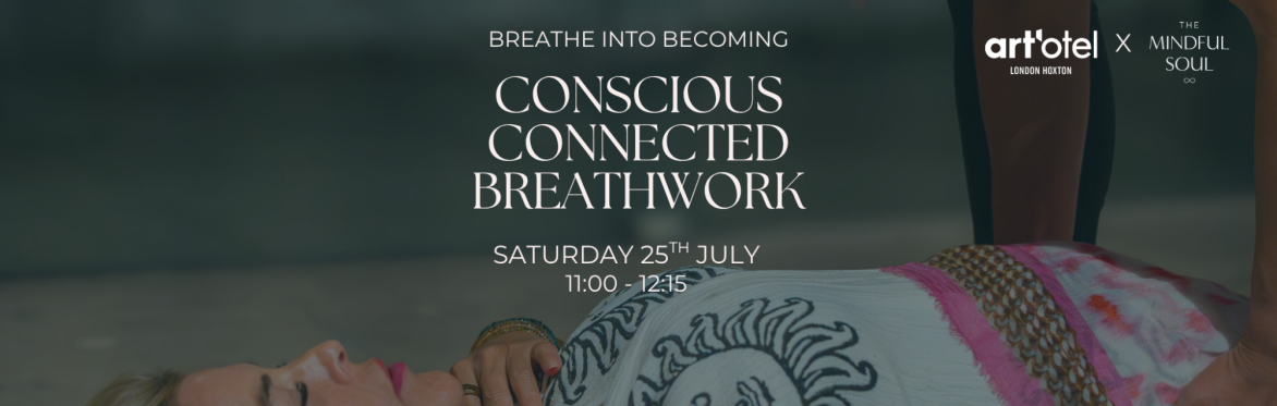 The background is a photo of a woman guiding another person lying down with her hand gently placed on their head, creating a calm and supportive atmosphere. Overlaid text provides event details:
