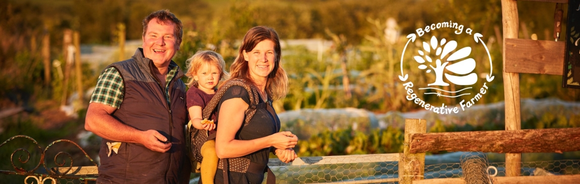Matt Swarbrick and Jenny Swarbrick in the Henbant Market Garden