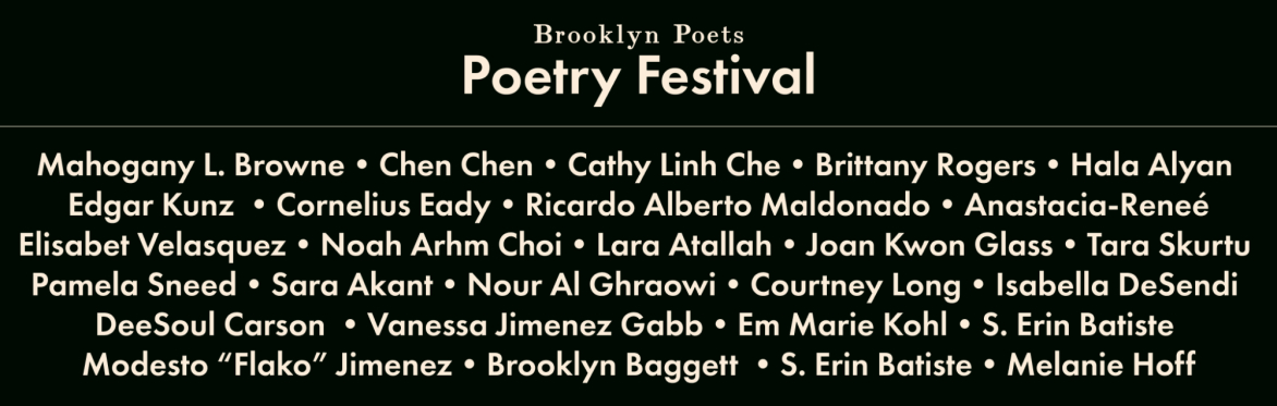 Brooklyn Poets Poetry Festival