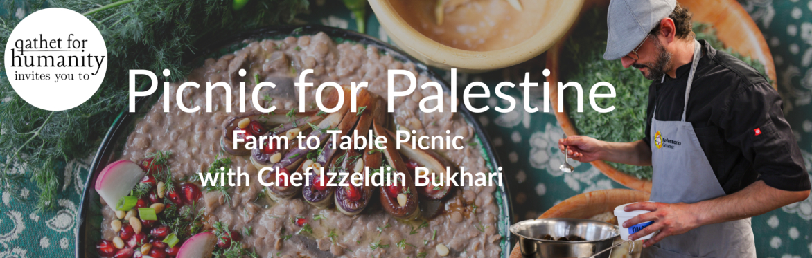 Chef Izzeldin preparing Palestinian food