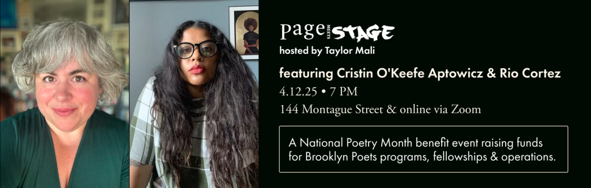 Page Meets Stage: Cristin O’Keefe Aptowicz & Rio Cortez
