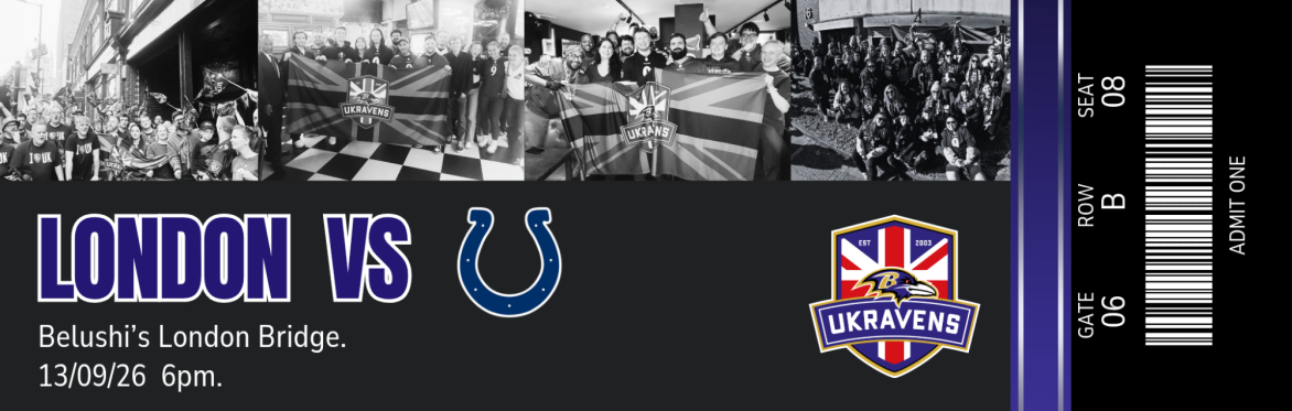 UK Ravens Watch Party London vs Colts