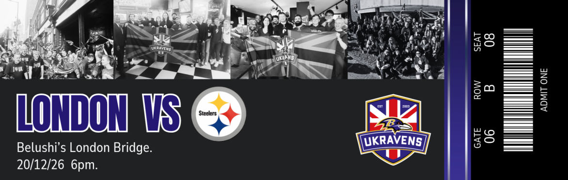 UK Ravens Watch Party London vs Steelers