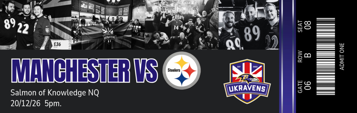 UK Ravens Watch Party North West vs Steelers