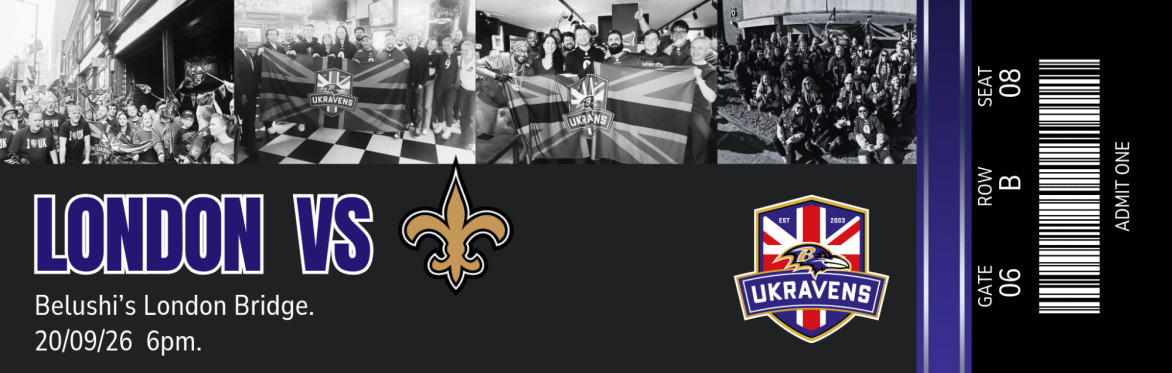 UK Ravens Watch Party London vs Saints