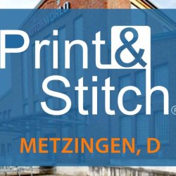 Ansicht der Einfahrt zum Veranstaltungsgelände der Stitch & Print Europe in Metzingen