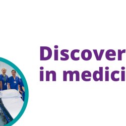 Photos of doctors advertising the event