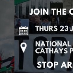PSC coach to National Protest Elbit Systems