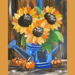 10/25 "Water Can & Sunflowers" 11am