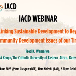 IACD Webinar: Linking Sustainable Development to Key Community Development Issues of Our Time