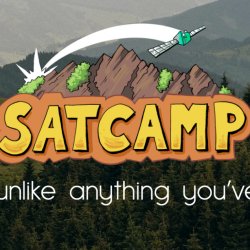 SatCamp '24 logo + MOUNTAINS