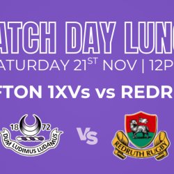 Match Day Lunch - Clifton 1st XV v Redruth