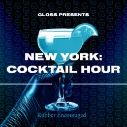 Latex gloved hand holding a cocktail glass