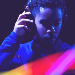 Man listening to music in headphones