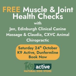 Free Muscle & Joint Health Checks for Dogs - Jen and Claudia (Sat 24 Oct)