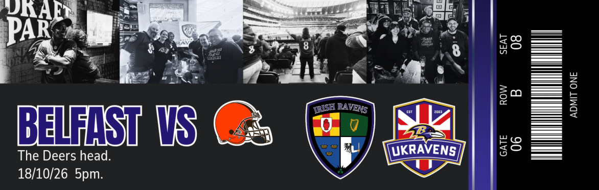 UK Ravens & Irish Ravens Watch Party vs Browns