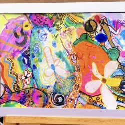 Summer Garden Memories: Parents Transform Their Children's Art into Nature-Inspired Collages.