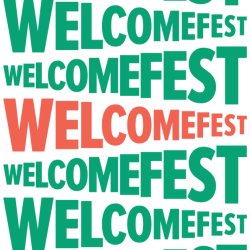 The word WelcomeFest written repeatedly