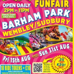 Barham Park Wembley Summer Funfair - Friday 14th August to Monday 31st August 2026