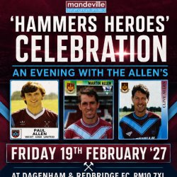 'AN EVENING WITH THE ALLEN'S' Clive, Martin & Paul - Friday 19th February 2027 @ Dagenham & Redbridge FC