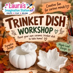 Paint an autumn trinket dish