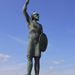 Maldon - Brythnoth - Jack Ellum (8) picture of statue cast by John Doubleday