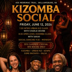 Kizomba Social Williamsburg, VA Friday, June 12, 2026