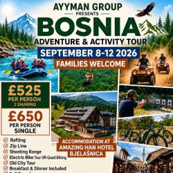 BOSNIA ADVENTURE  TOUR  08-12 SEPTEMBER 2026 (5 DAY TOUR)