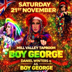 80s night with Daniel Winters as Boy George