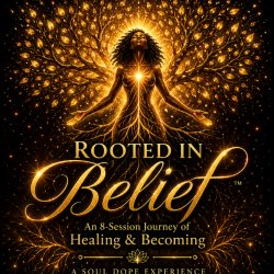 Rooted in Belief Image of a Woman at One with a tree