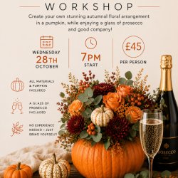 Prosecco Floral Pumpkin Workshop
