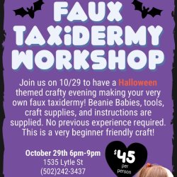 Halloween Themed Faux Taxidermy Workshop