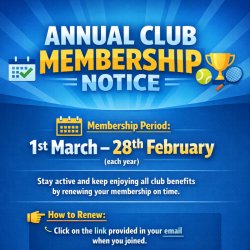 ANNUAL CLUB MEMBERSHIP