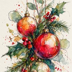 Christmas Cards in Watercolours