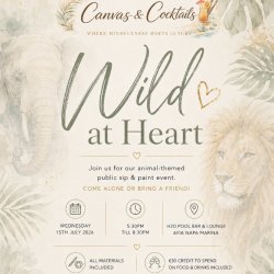Wild at Heart 🐾 Sunset Sip & Paint