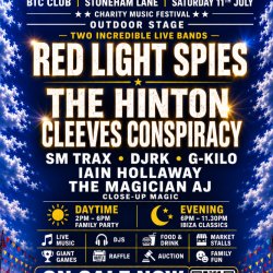 Poster for Chez Fest 2026 charity music festival at the BTC Club on 11th July, in aid of the Cystic Fibrosis Trust.