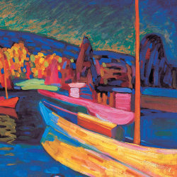 Wassily Kandinsky's Autumn Landscape with Boats