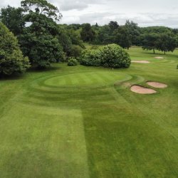 Aerial view of golf course
