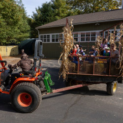 hay ride at Lovelane HalloWhinny Family Fest