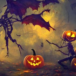 Pumpkin Skeletons