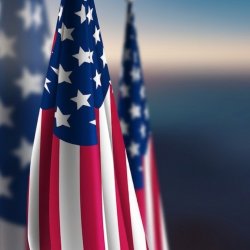 American flags